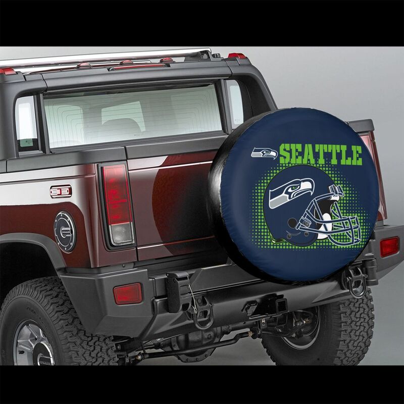 Seattle Seahawks Printed tire protection cover car sun protection tire protection cover