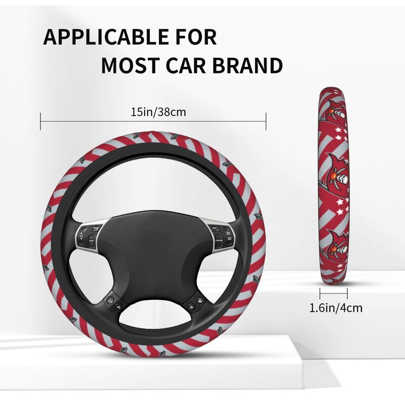Tampa Bay Buccaneers 2 Printed breathable elastic steering wheel protective cover