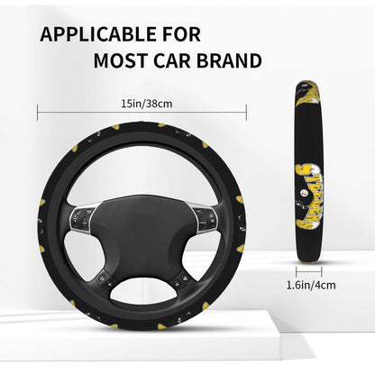 Pittsburgh Steelers 4 Printed elastic steering wheel cover anti slip breathable