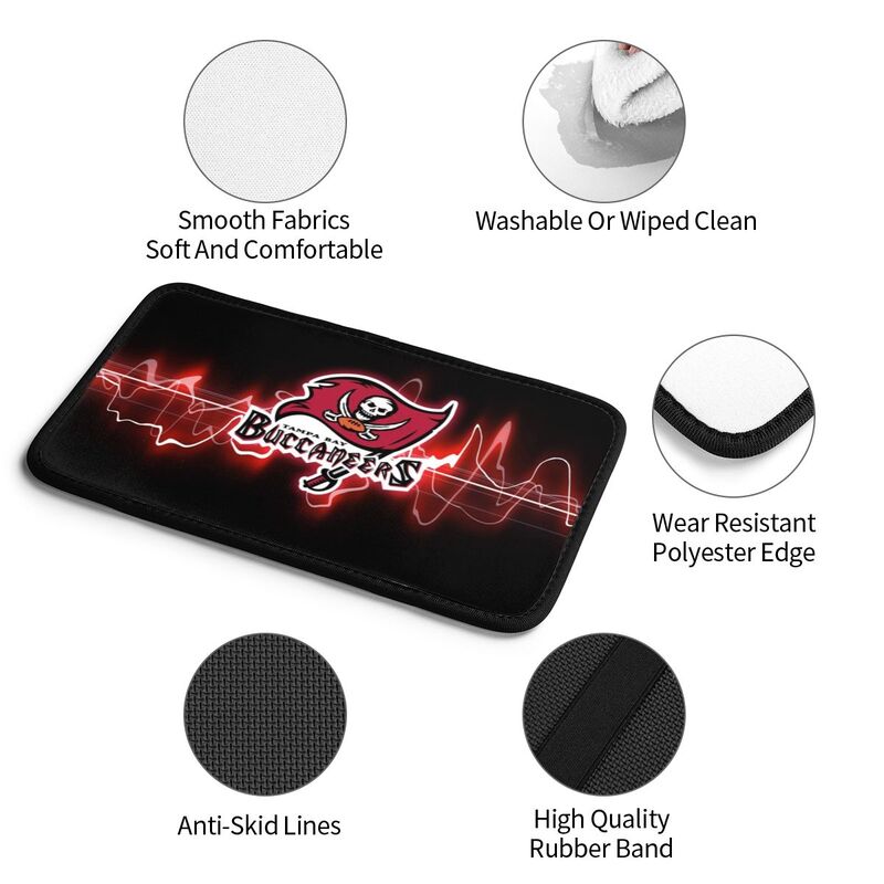 Car armrest box pad Tampa Bay Buccaneers 5 Printed center armrest box pad protective pad