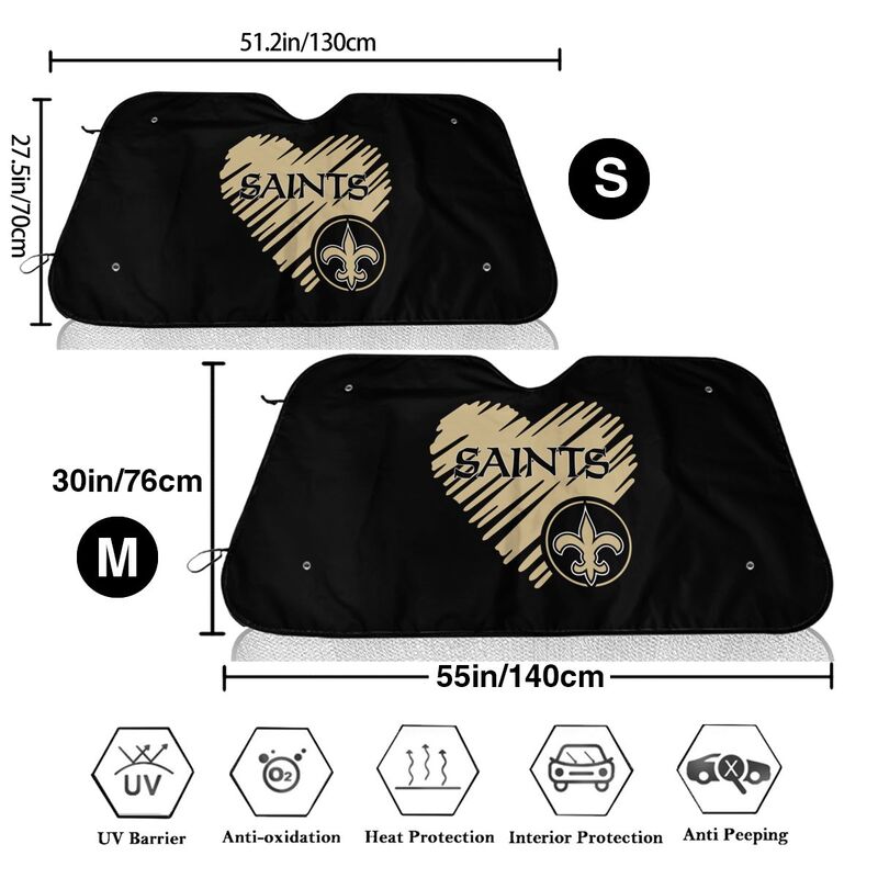 New Orleans Saints Printing is suitable car front windshield sunshades Car windshield sunshades