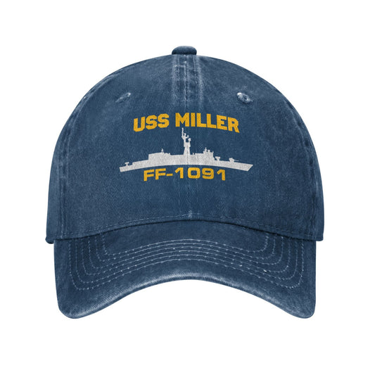 USS Miller (FF-1091) Printed unisex baseball cap adjustable cap veteran gift