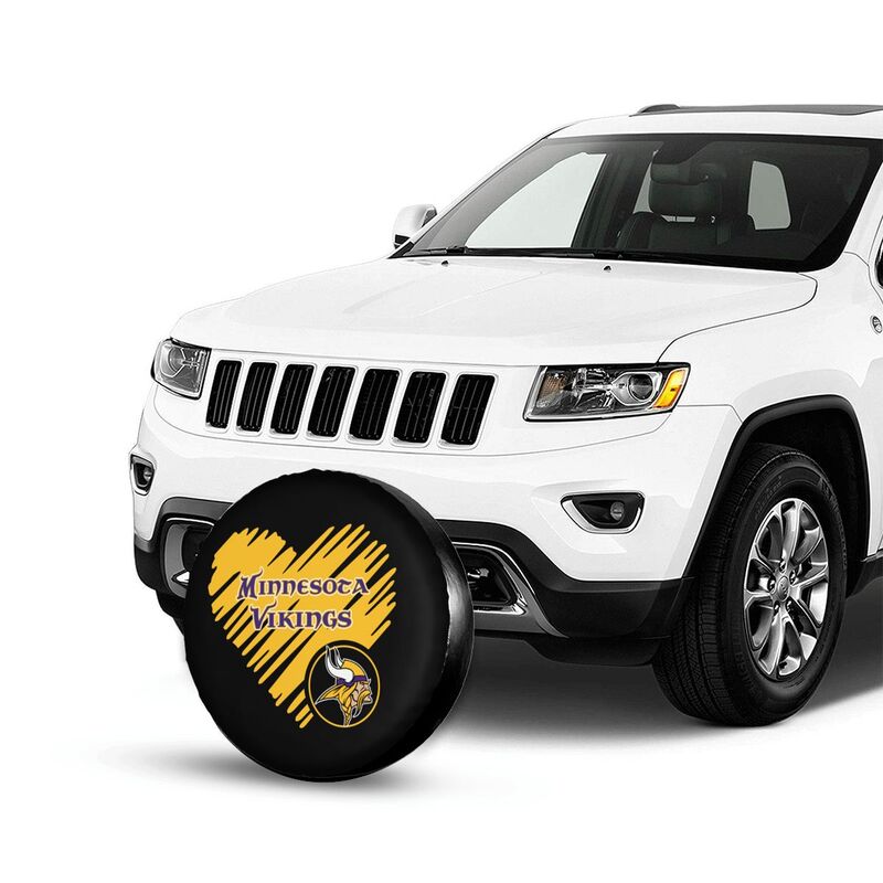Minnesota Vikings Printed car spare tire dust protection cover tire protection cover