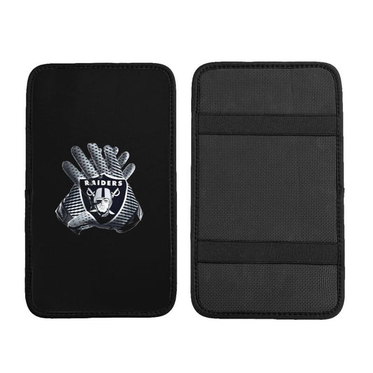 Car armrest box pad Las Vegas Raiders 2 Printed central armrest box pad protective pad