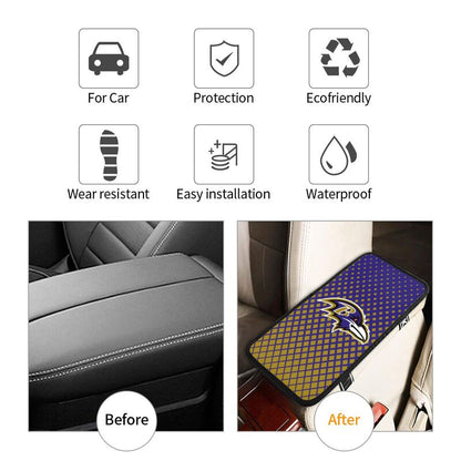 Baltimore Ravens Car handrail box cushion Personalized printed car armrest cover
