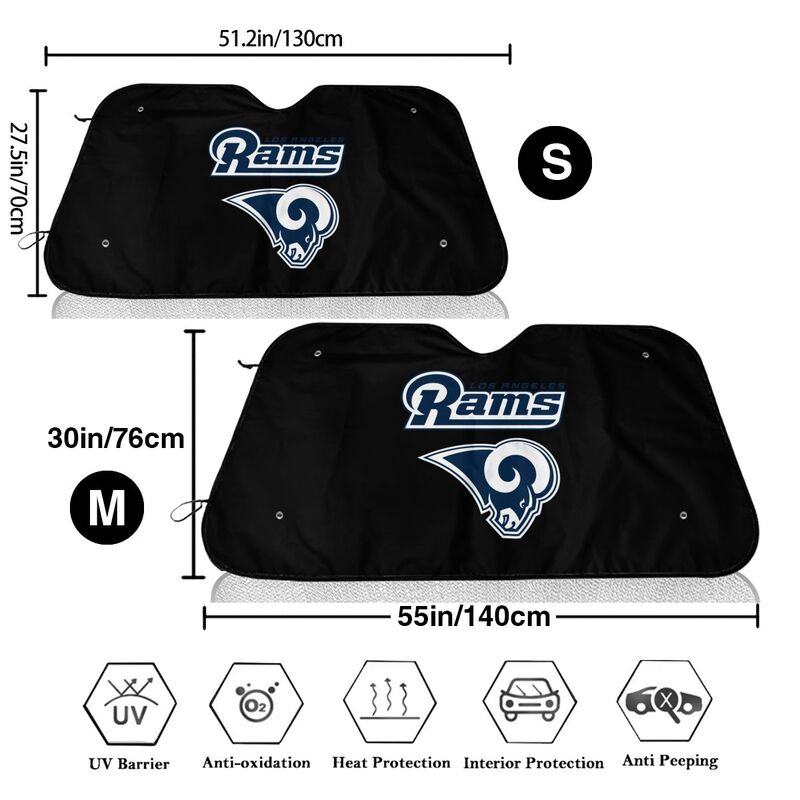 Los Angeles Rams 2 Print is suitable for front Car windshield sunshades Car windshield sunshades