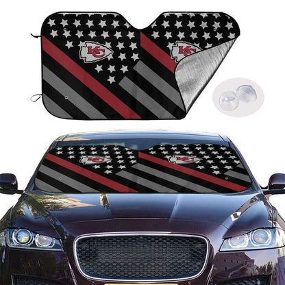 Kansas City Chiefs 3 Print Car windshield sunshades is suitable for front Car windshield sunshades