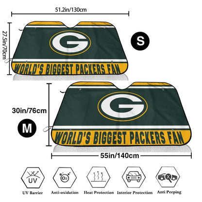 Green Bay Packers Printing is suitable for car front windshield sunshades Car windshield sunshades