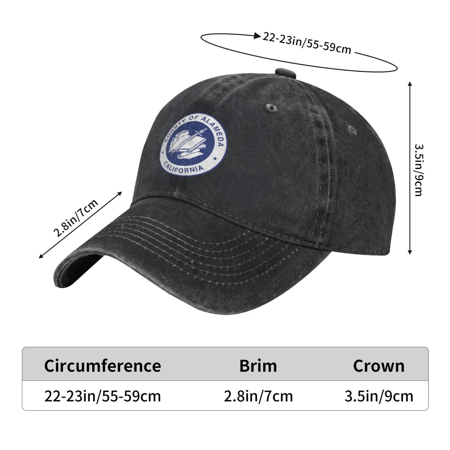 County Of Alameda California Printed unisex baseball cap adjustable cap outdoor sun hats trucker hat