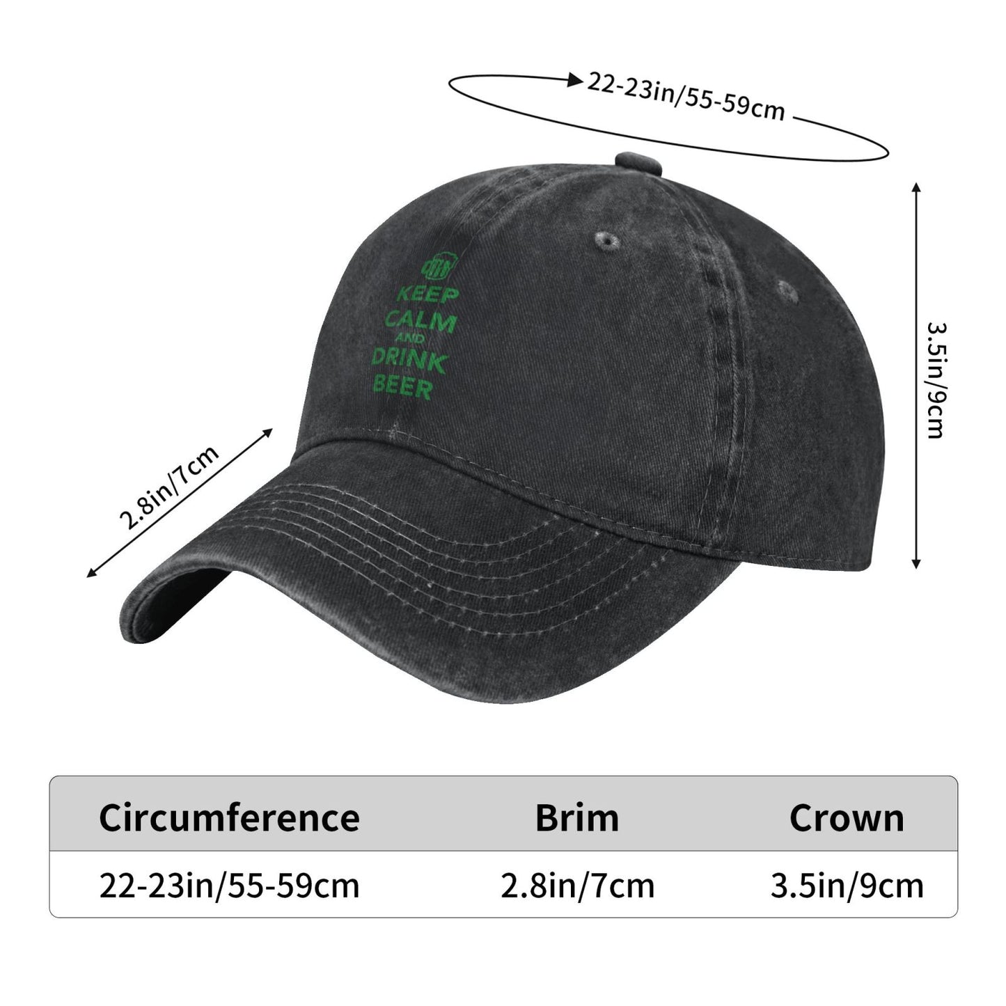 Keep Calm Drink Beer Printed unisex baseball cap adjustable cap outdoor hats trucker gift hat