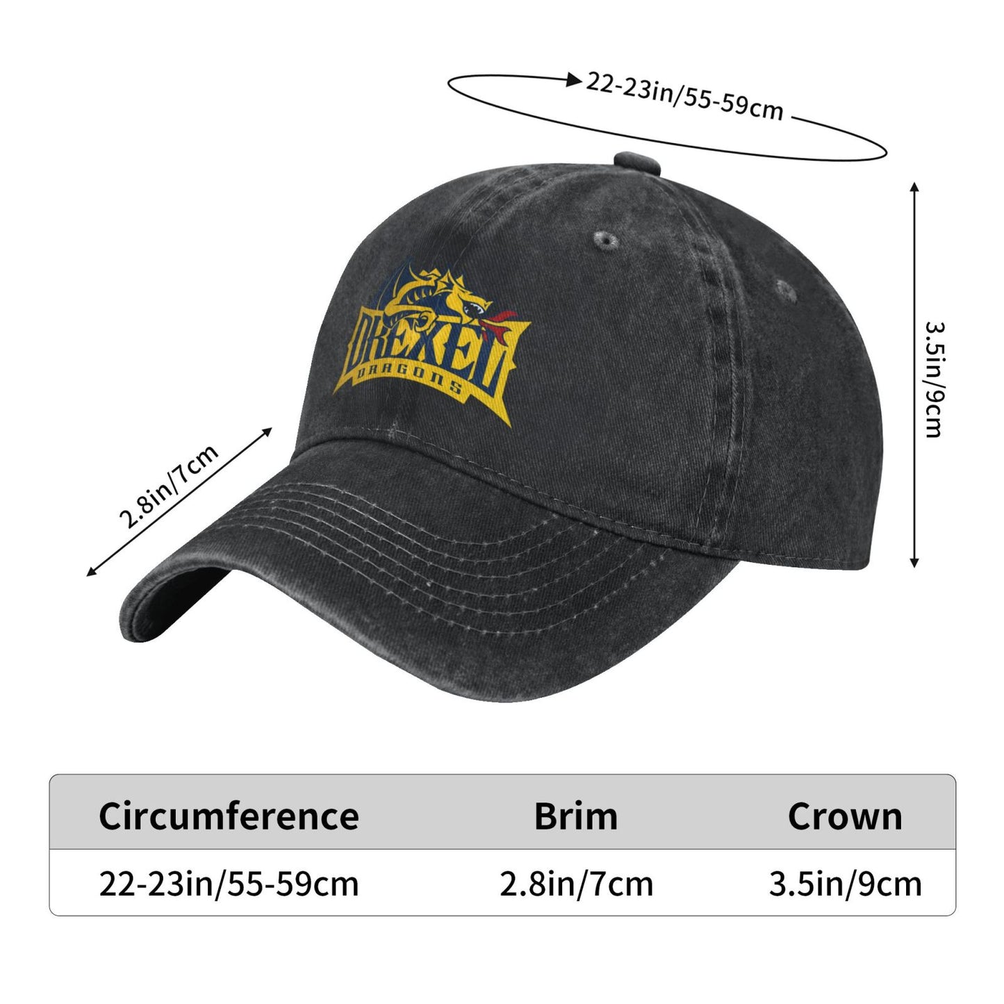 Lujzwop Drexel University Printed unisex baseball cap outdoor hats adjustable cap trucker gift hat