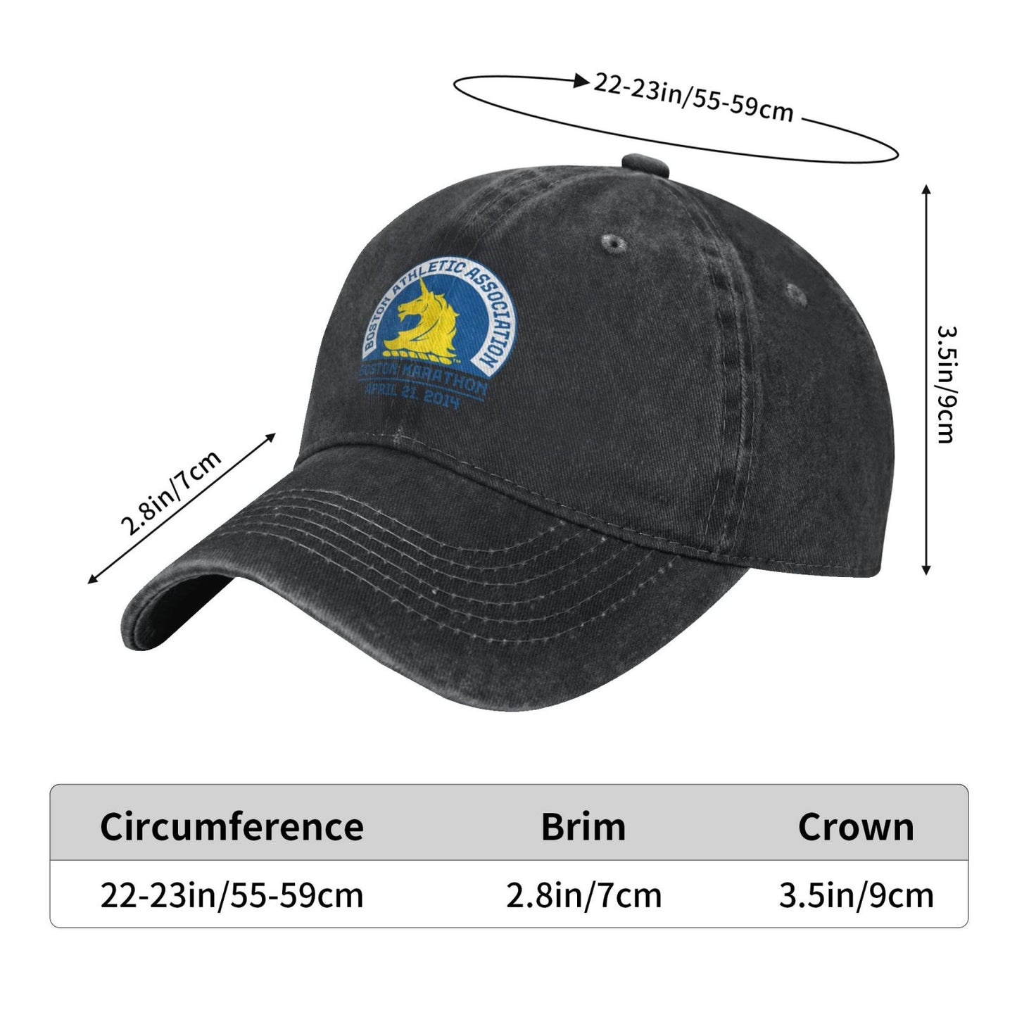 Boston Athletic Association Printed unisex baseball cap adjustable cap outdoor sunshade trucker hat