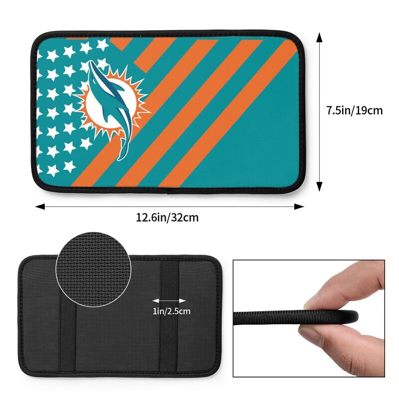 Miami Dolphins3 Printed car armrest box pad elbow protection pad