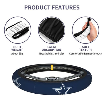 Dallas Cowboys 5 Printed breathable anti slip cover elastic steering wheel cover