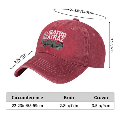 Alligator Alcatraz Printed unisex baseball cap outdoor hats adjustable cap trucker gift hat