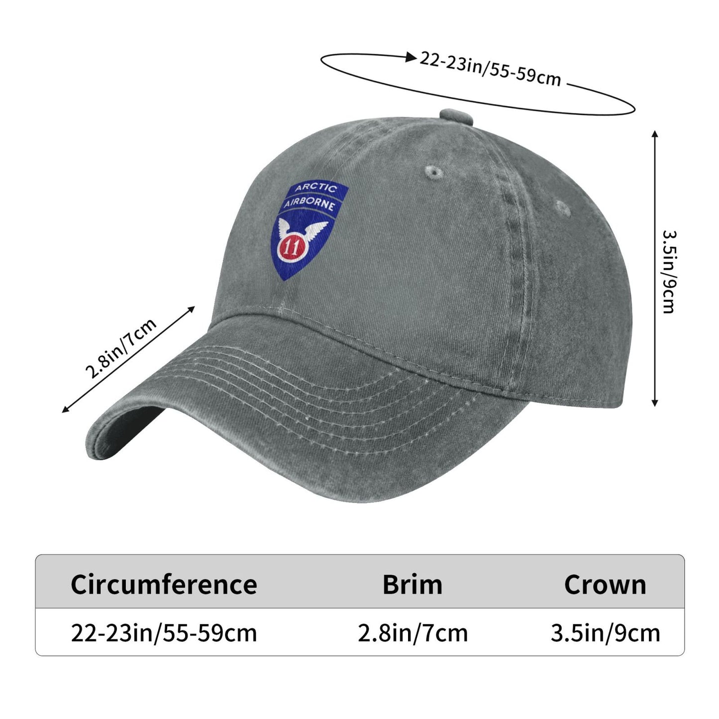 The 11th Airborne Division USA Printed unisex baseball cap adjustable cap outdoor sun hats trucker hat