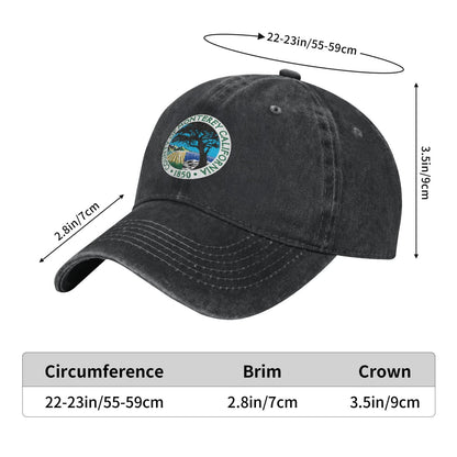 COUNTY OF MONTEREY CALIFORNIA Printed unisex baseball cap adjustable cap outdoor sun hats trucker hat