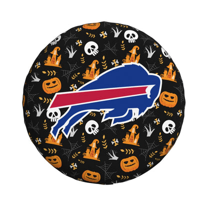 Buffalo Bills Print Pumpkin Castle Small Printed Car Tire Cover Tire Dust Cover