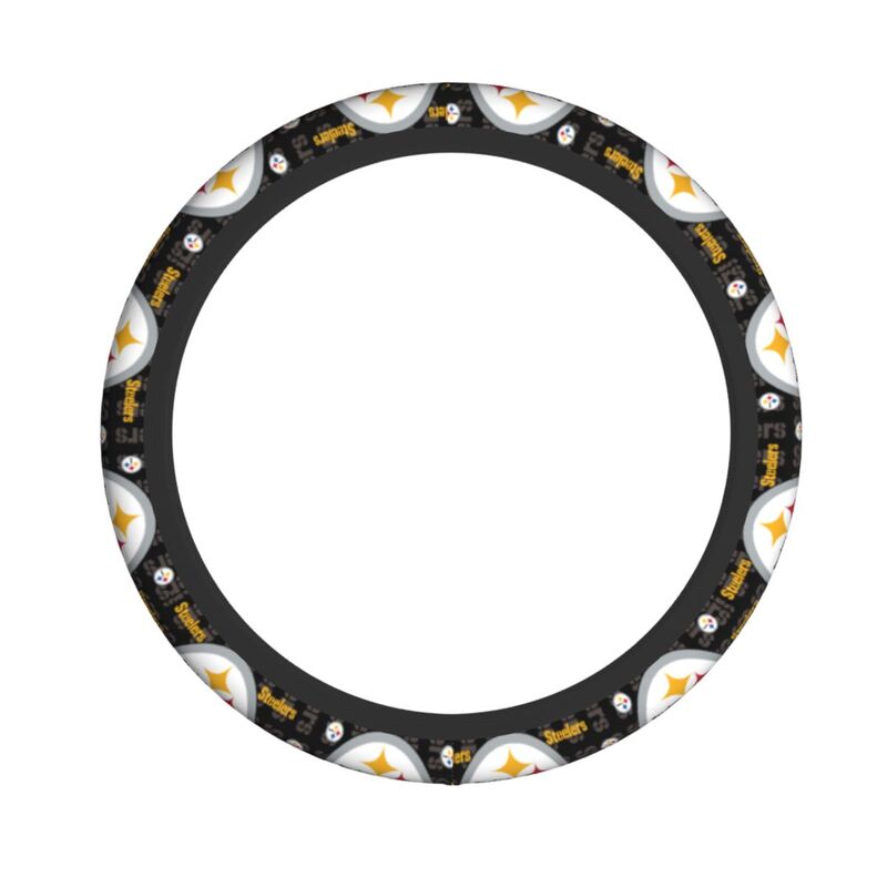 Pittsburgh Steelers 2 Printed breathable elastic steering wheel anti slip cover