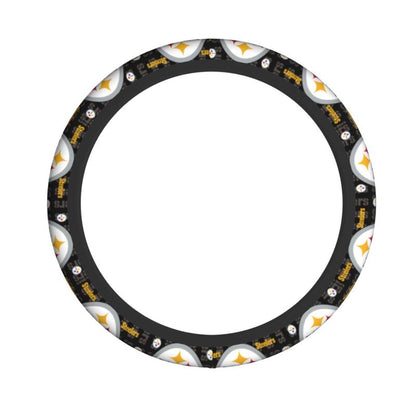 Pittsburgh Steelers 2 Printed breathable elastic steering wheel anti slip cover