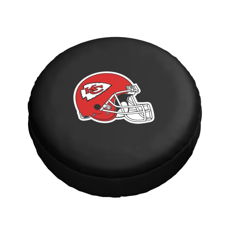 Kansas City Chiefs 3 Car tire protective cover waterproof and dustproof tire cover