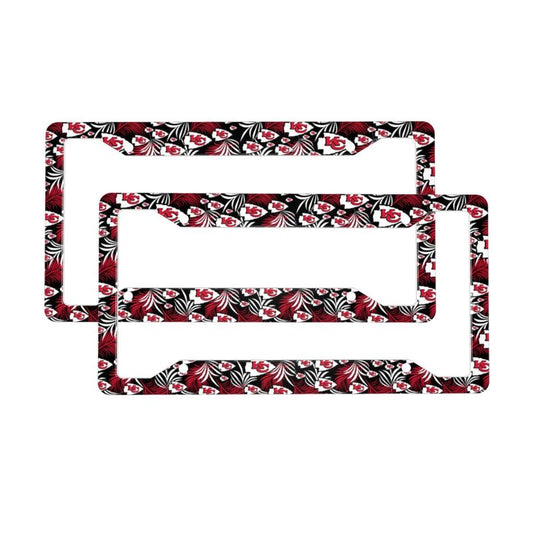 Kansas City Chiefs Print Car license plate frame four hole license plate holder (one pair)