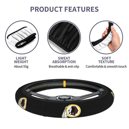 Washington Commanders 1 Printed car protective cover elastic steering wheel cover