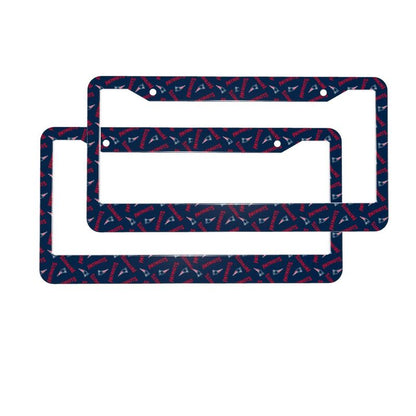 New England Patriots Print front rear license plate holder circular hole license plate holder (one pair)