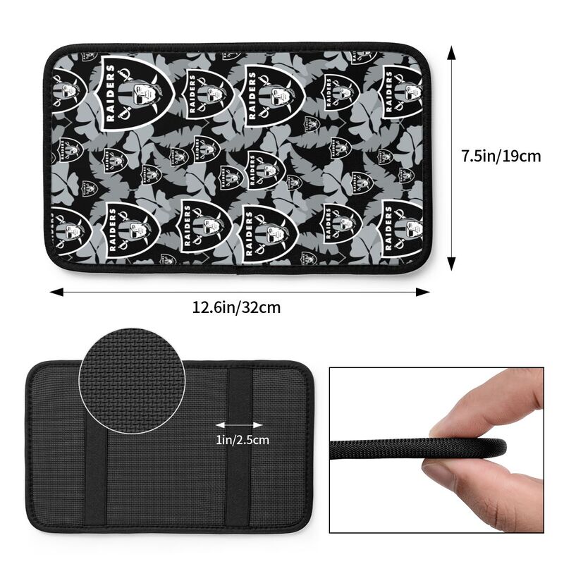 Las Vegas Raiders printing Center console armrest pad car armrest protective cover car