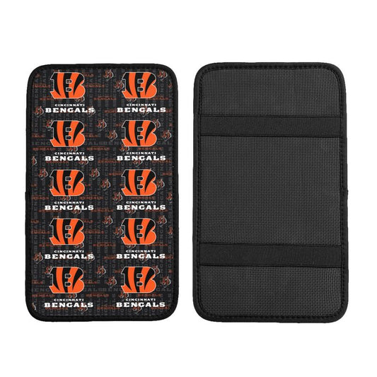 Cincinnati Bengals2 Printed car armrest box pad elbow protection pad