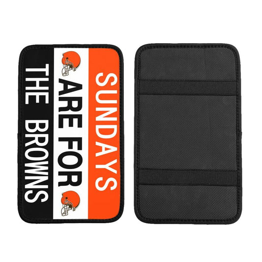 Cleveland Browns Personalized printed car armrest cover Car handrail box cushion