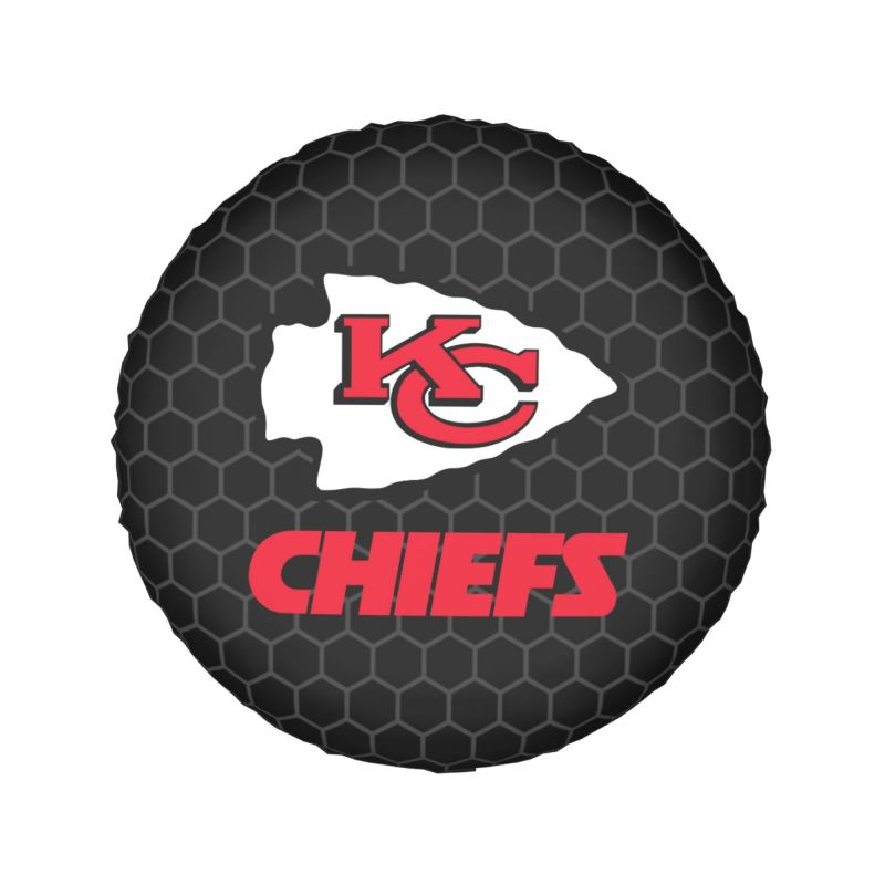 Kansas City Chiefs Grid printed car tire cover dustproof and waterproof tire cover