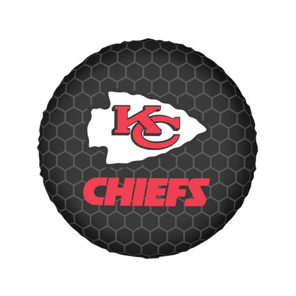 Kansas City Chiefs Grid printed car tire cover dustproof and waterproof tire cover