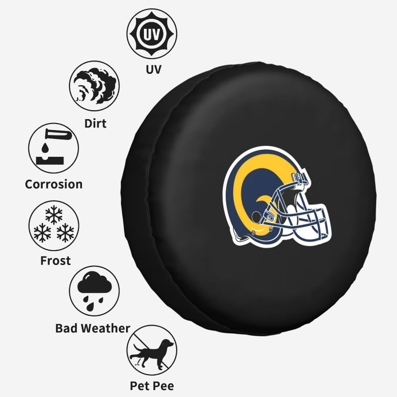 Los Angeles Rams 3 Car tire protective cover waterproof and dustproof tire cover