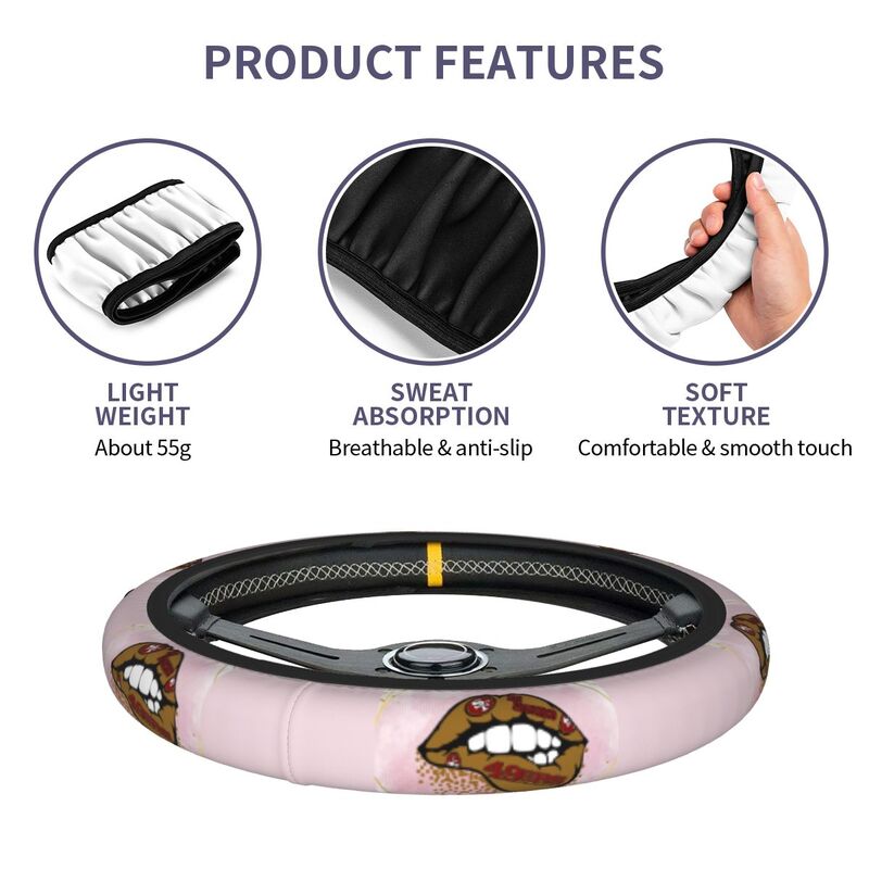 San Francisco 49ers 1 Printed breathable elastic steering wheel anti slip cover