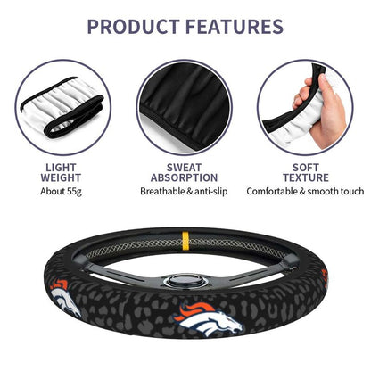 Denver Broncos Printed elastic steering wheel cover car anti-skid cover
