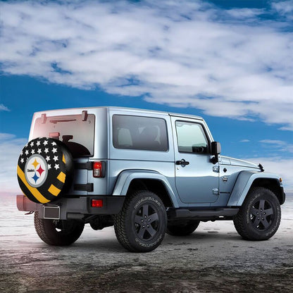 Pittsburgh Steelers 4 car dustproof sunscreen tyre protective cover Tyre protective cover