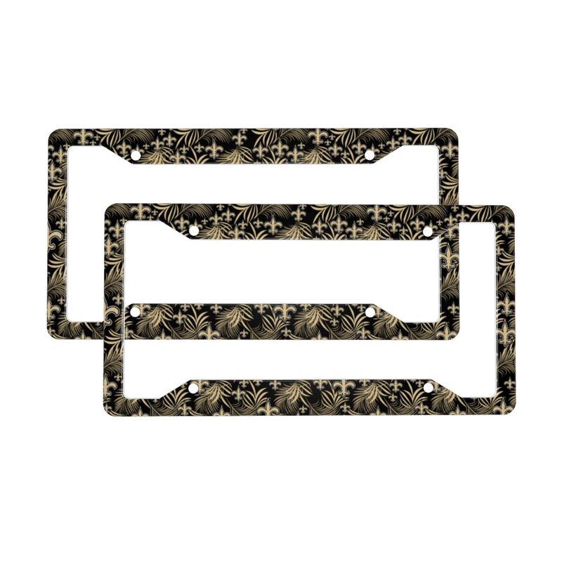New Orleans Saints Print Car license plate frame four hole license plate holder (one pair)
