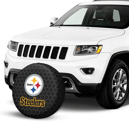 Pittsburgh Steelers 2 Grid printed car tire cover dustproof and waterproof tire cover