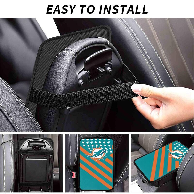 Miami Dolphins3 Printed car armrest box pad elbow protection pad