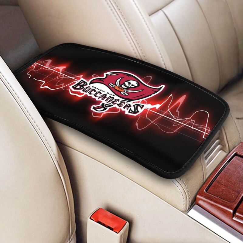 Car armrest box pad Tampa Bay Buccaneers 5 Printed center armrest box pad protective pad