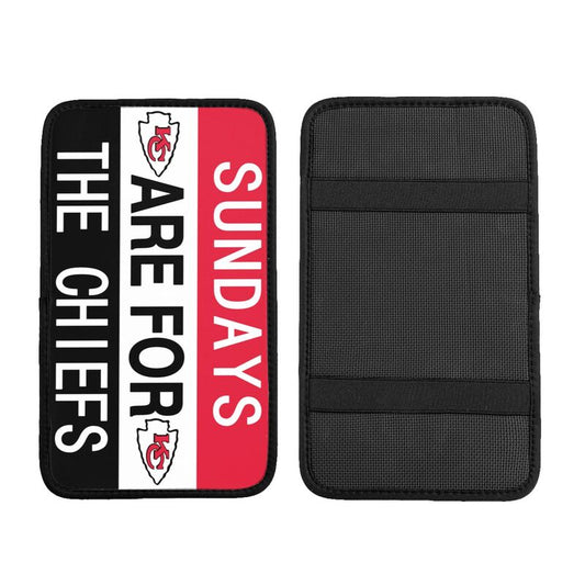 Kansas City Chiefs Personalized printed car armrest cover Car handrail box cushion