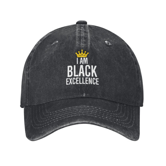 I AM BLACK EXCELLENCE Printed unisex baseball cap adjustable cap outdoor sun hats trucker hat