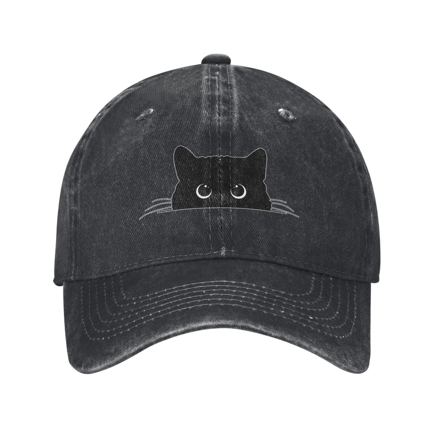 Black Cat Print Printed unisex baseball cap adjustable cap outdoor sun hats trucker hat