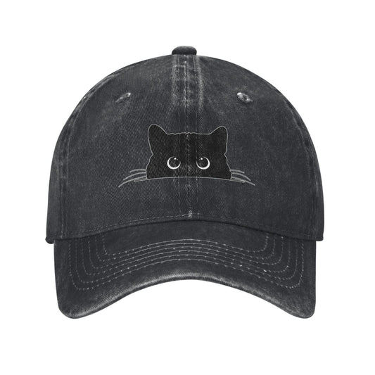 Black Cat Print Printed unisex baseball cap adjustable cap outdoor sun hats trucker hat