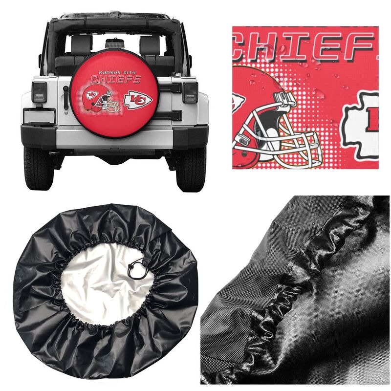 Kansas City Chiefs Print car tire protection cover car spare tire dust protection covers