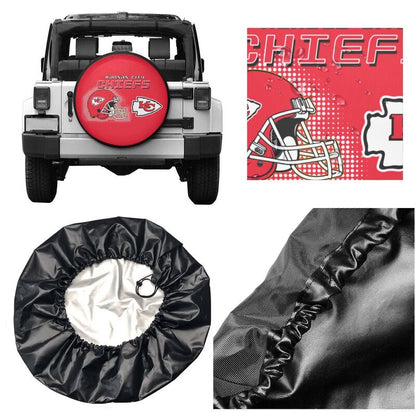 Kansas City Chiefs Print car tire protection cover car spare tire dust protection covers