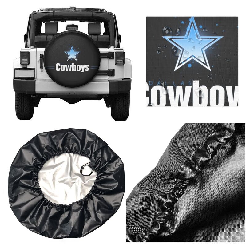 Dallas Cowboys 3 car dustproof sunscreen tyre protective cover Tyre protective cover
