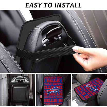 Car armrest box pad Buffalo Bills 1 Printed central armrest box pad protective pad