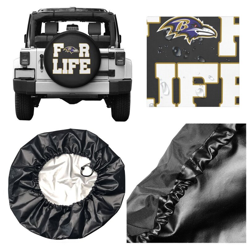 Baltimore Ravens Printing tire protection cover car spare tire dust protection cover